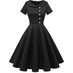 Wedtrend Women's 1950s Vintage Audrey Hepburn Style Swing Dresses XL